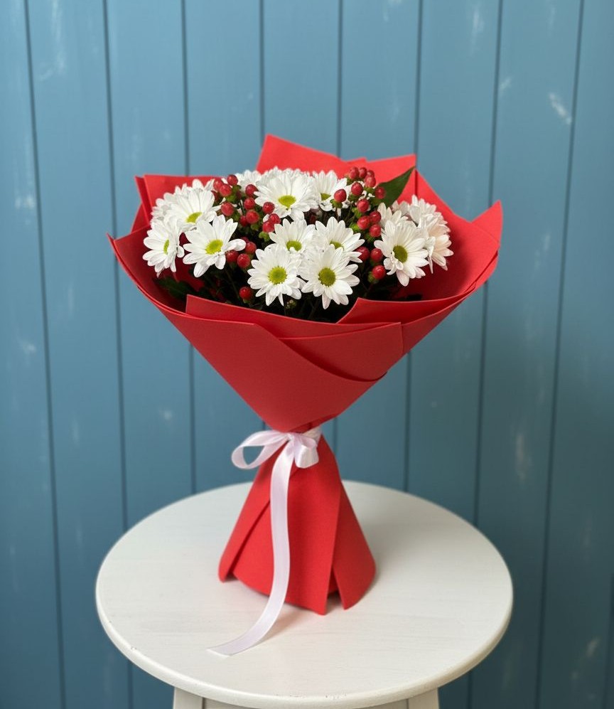 Букет цветов из: Хризантемы в Углегорске