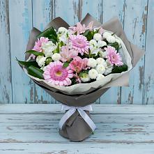 Букет цветов из:  Герберы, Альстромерии и Хризантемы #REPLACE_PRED# Углегорске