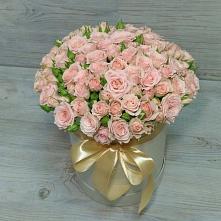Цветочная композиция из Розы в шляпной коробке #REPLACE_PRED# Углегорске
