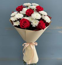 Букет цветов из:  Розы и Хризантемы #REPLACE_PRED# Углегорске