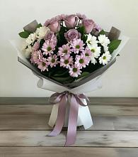 Букет цветов из:  Хризантемы и Розы #REPLACE_PRED# Углегорске