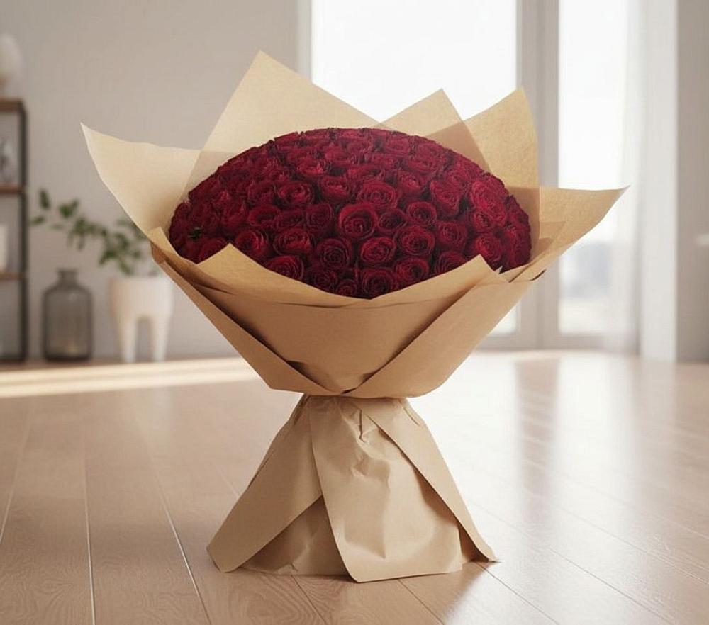 Букет 101 Красная роза в Углегорске