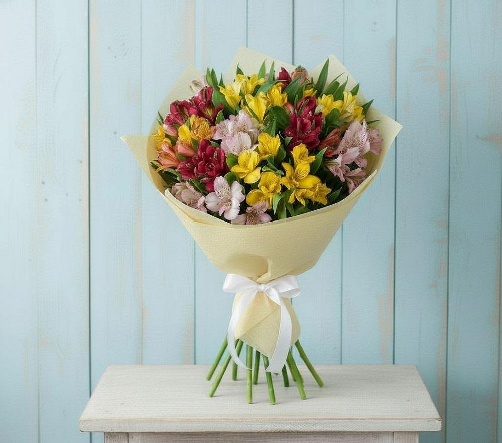 Букет цветов из: Альстромерии в Углегорске