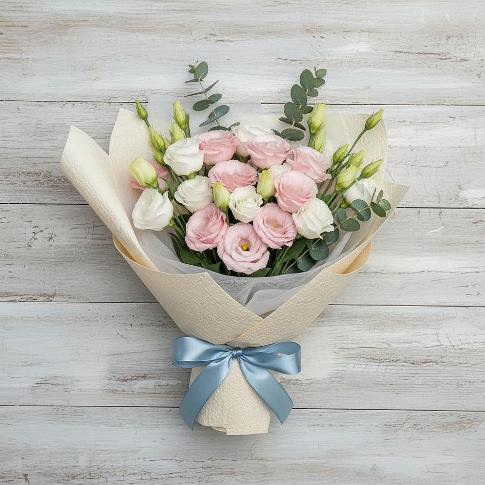 Букет цветов из: Лизиантусы в Углегорске